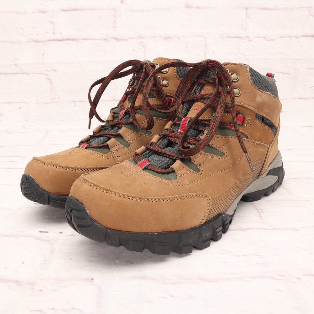 Elk Woods Highpoint Waterproof Hiking Boots Shoes 10M Brown Suede Lace-Up